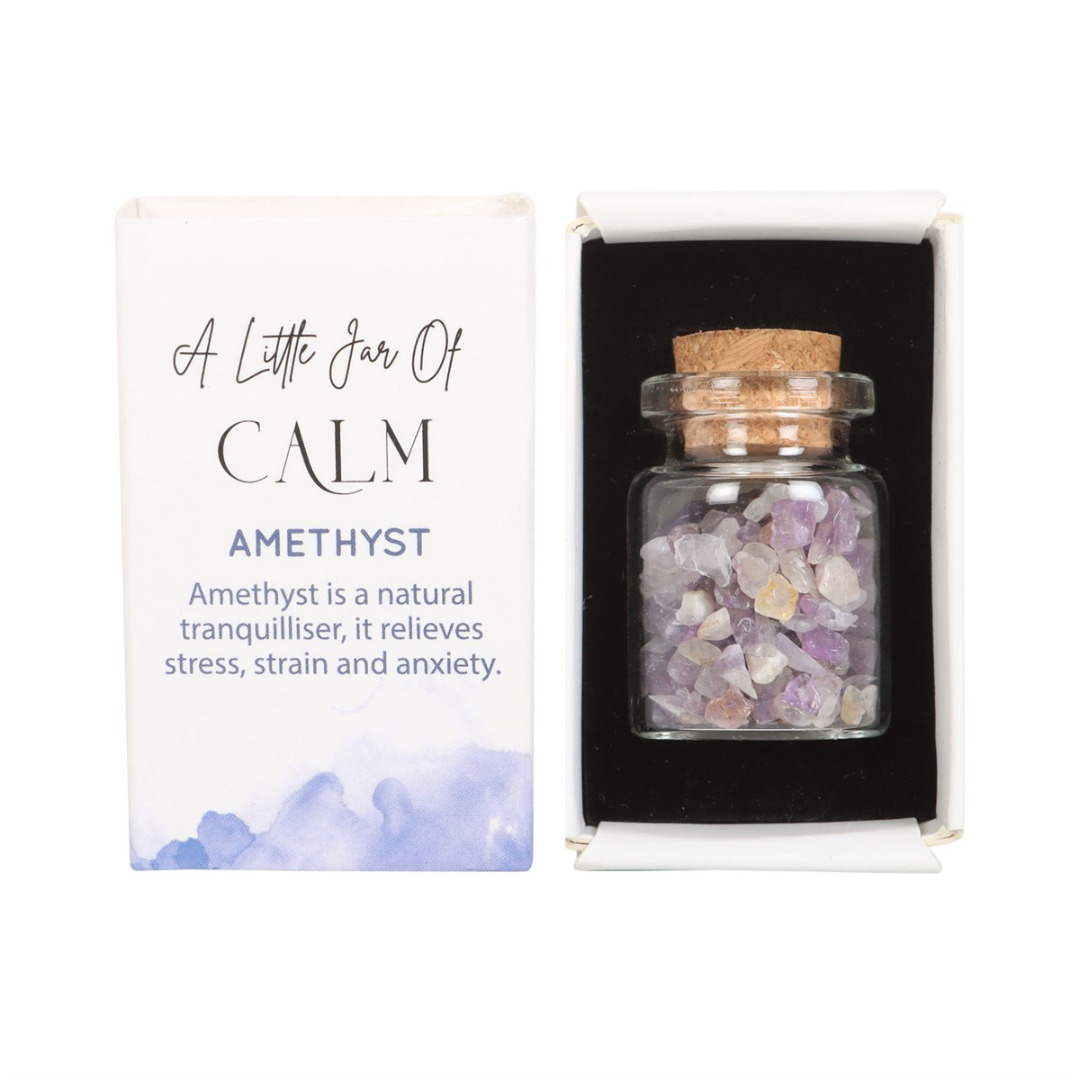 A Little Jar of Calm - Amethyst Crystal in a Matchbox