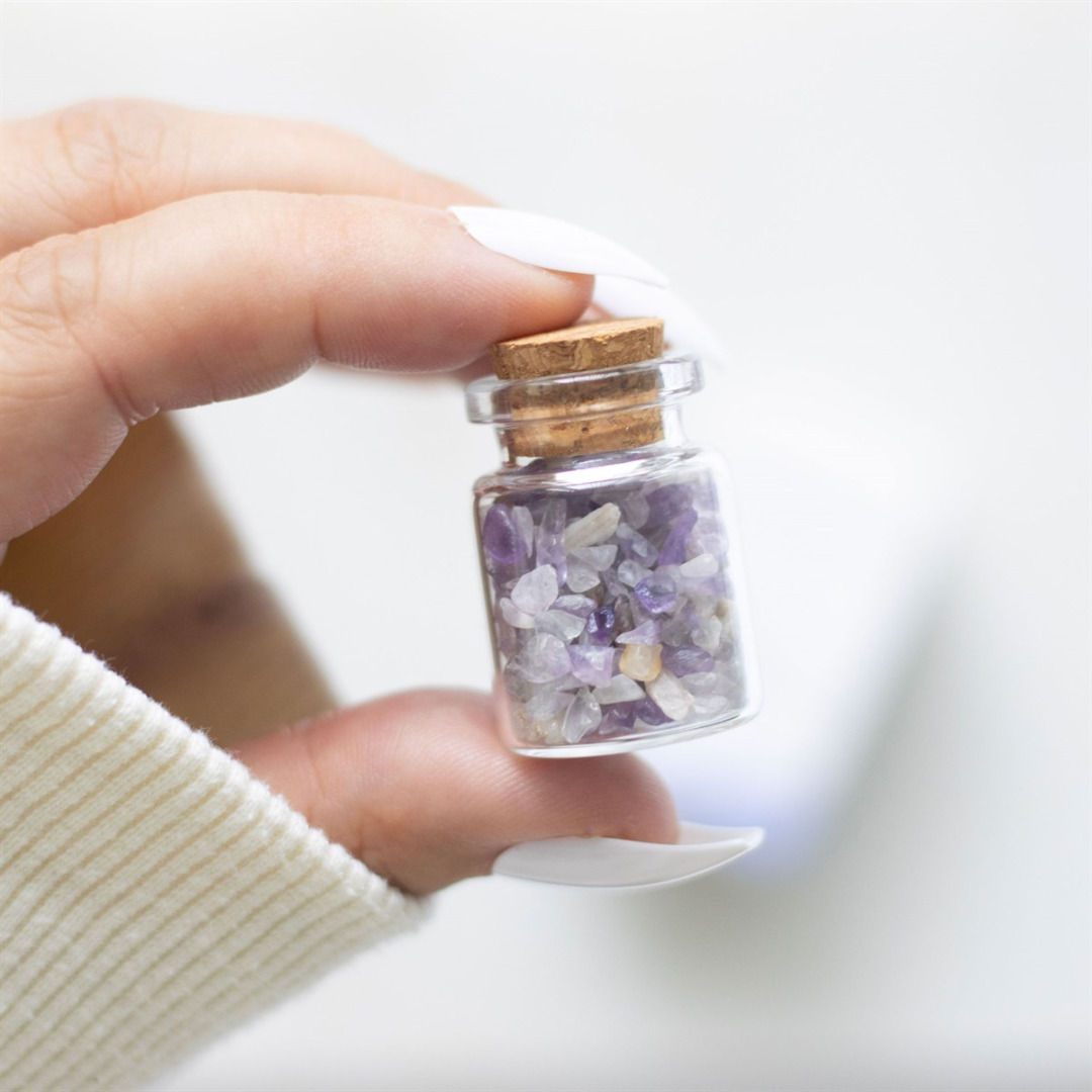 A Little Jar of Calm - Amethyst Crystal in a Matchbox