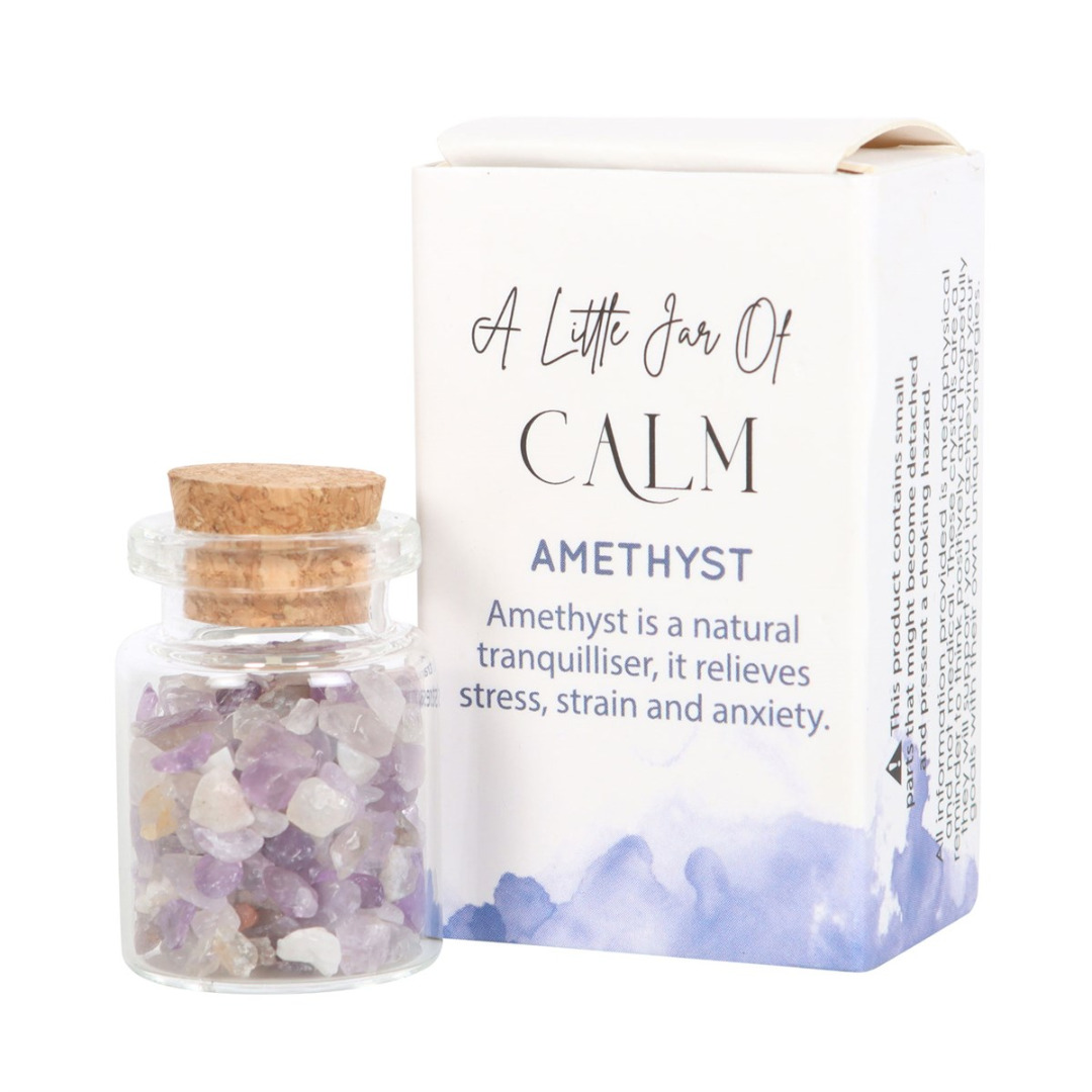 A Little Jar of Calm - Amethyst Crystal in a Matchbox