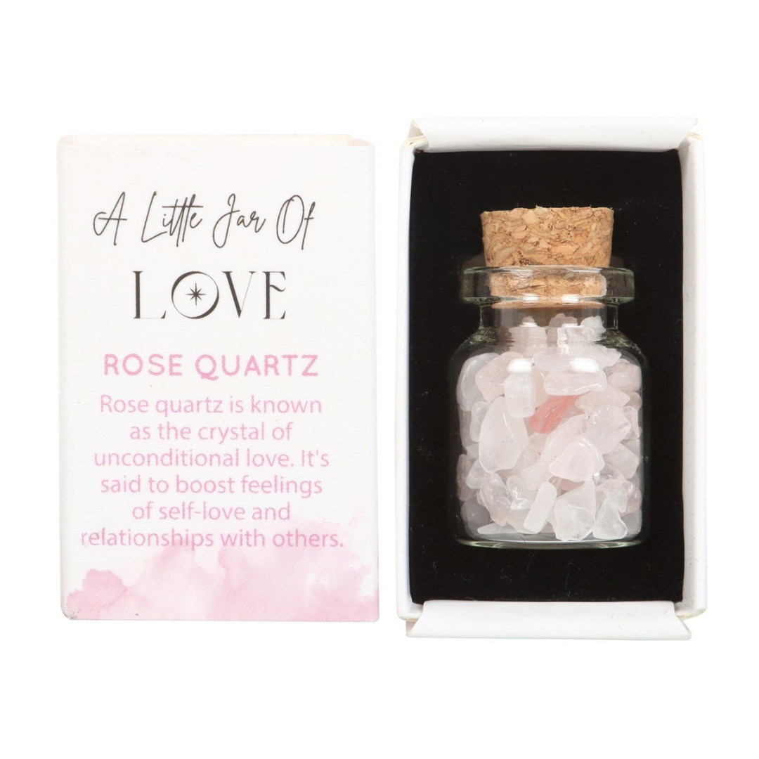 A Little Jar of Love - Rose Quartz Crystal in a Matchbox