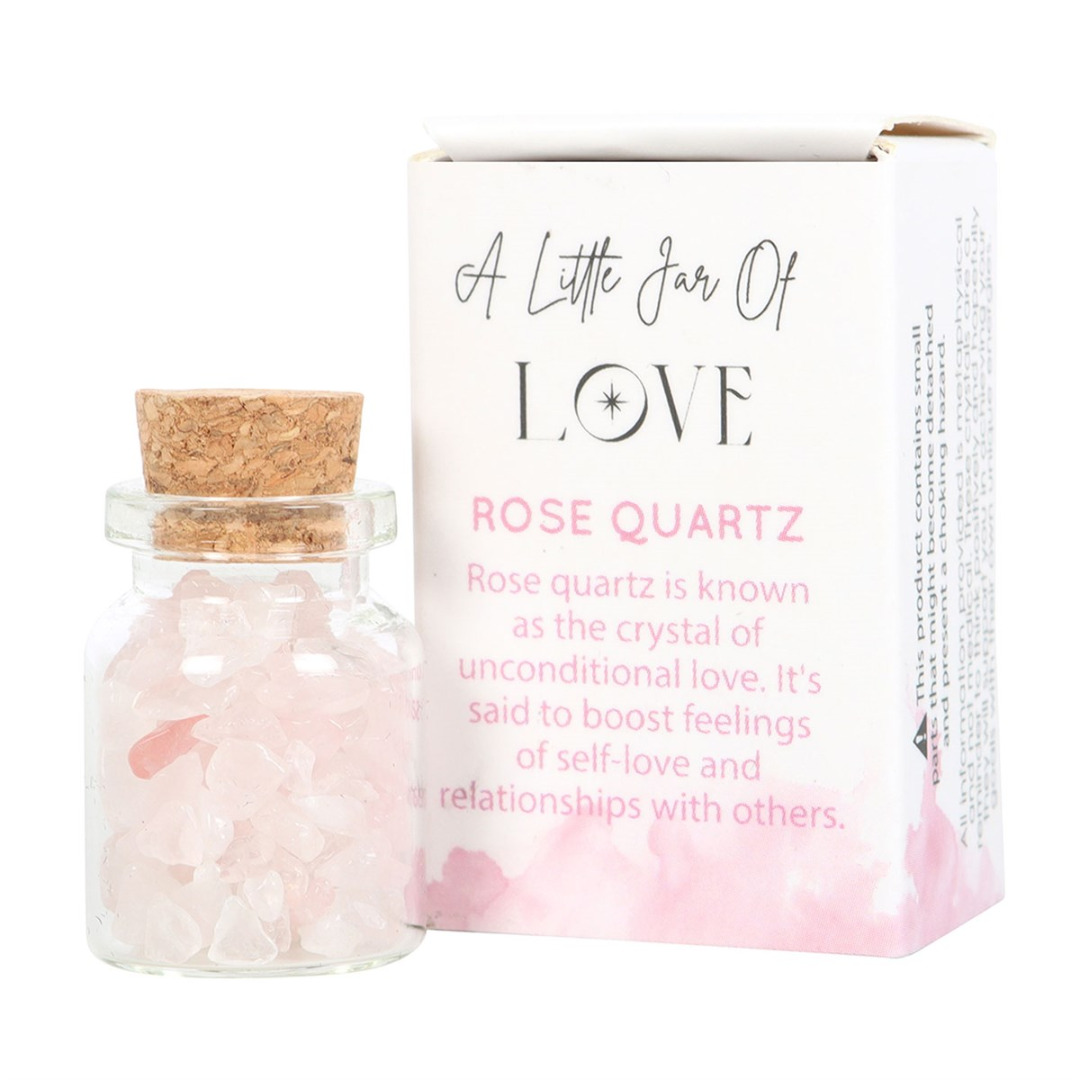 A Little Jar of Love - Rose Quartz Crystal in a Matchbox