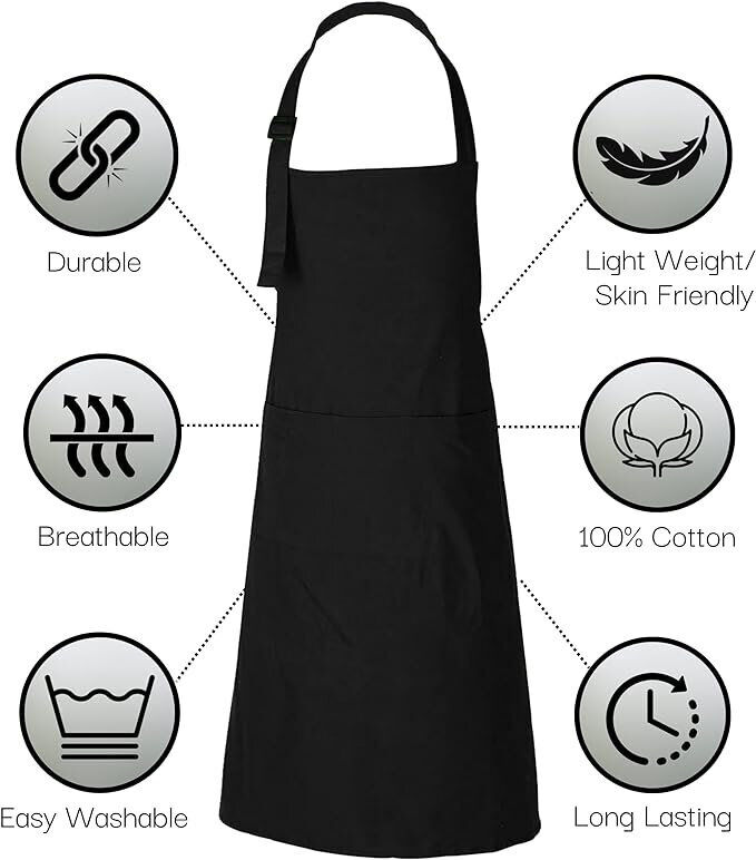 'BBQ Humour' Cotton Apron With Pockets