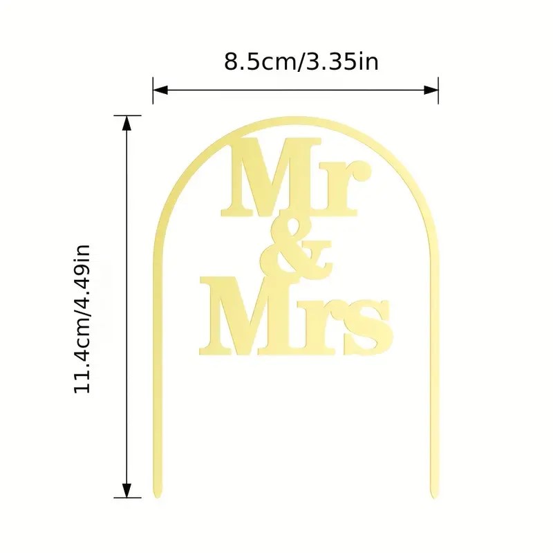 Mr & Mrs Arch Cake Topper, Wedding Cake Decoration