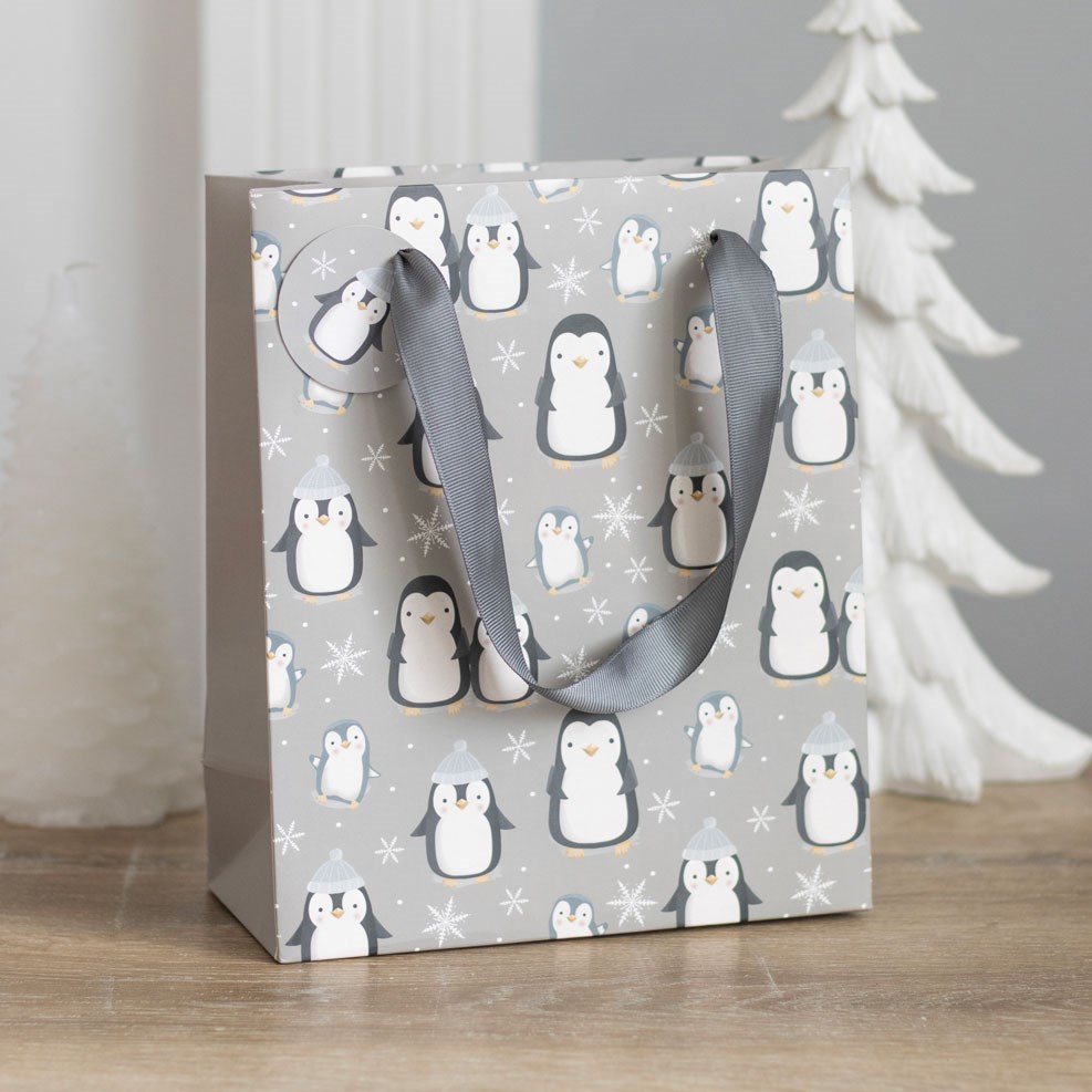 Medium Winter Penguin Gift Bag