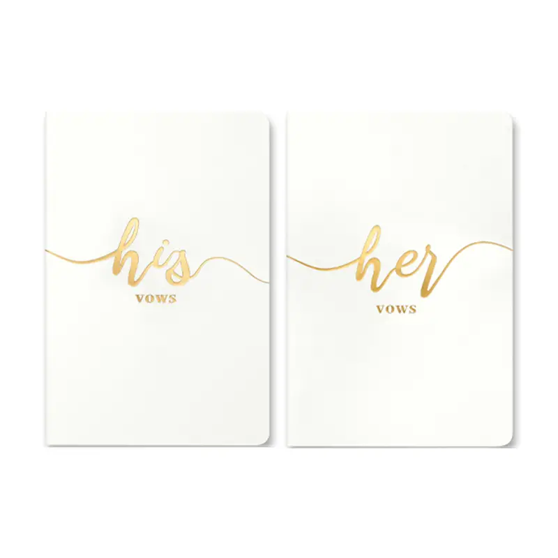 His & Hers Luxury Vow Books - Ivory