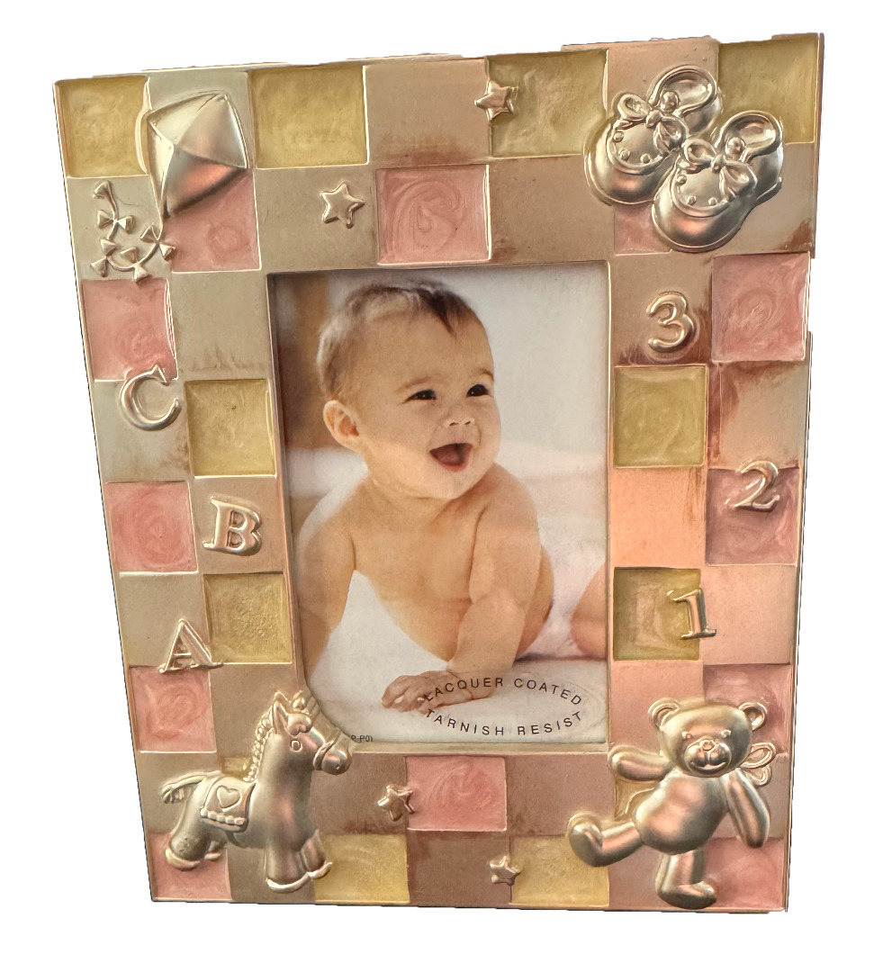 Juliana Silver Plated Baby Themed Photo Frame - Pink