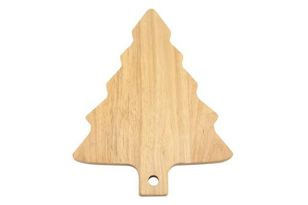 Rubberwood Xmas Tree Shaped Serving Board / Platter