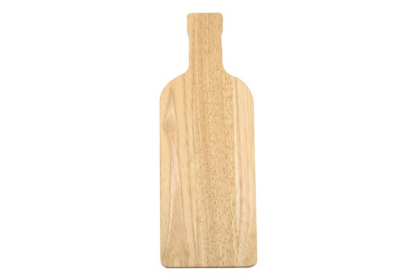 Rubberwood Bottle Shaped Serving Platter Board