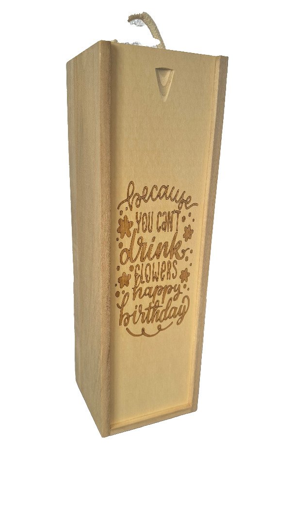 Personalised Birthday Wooden Wine Bottle Box