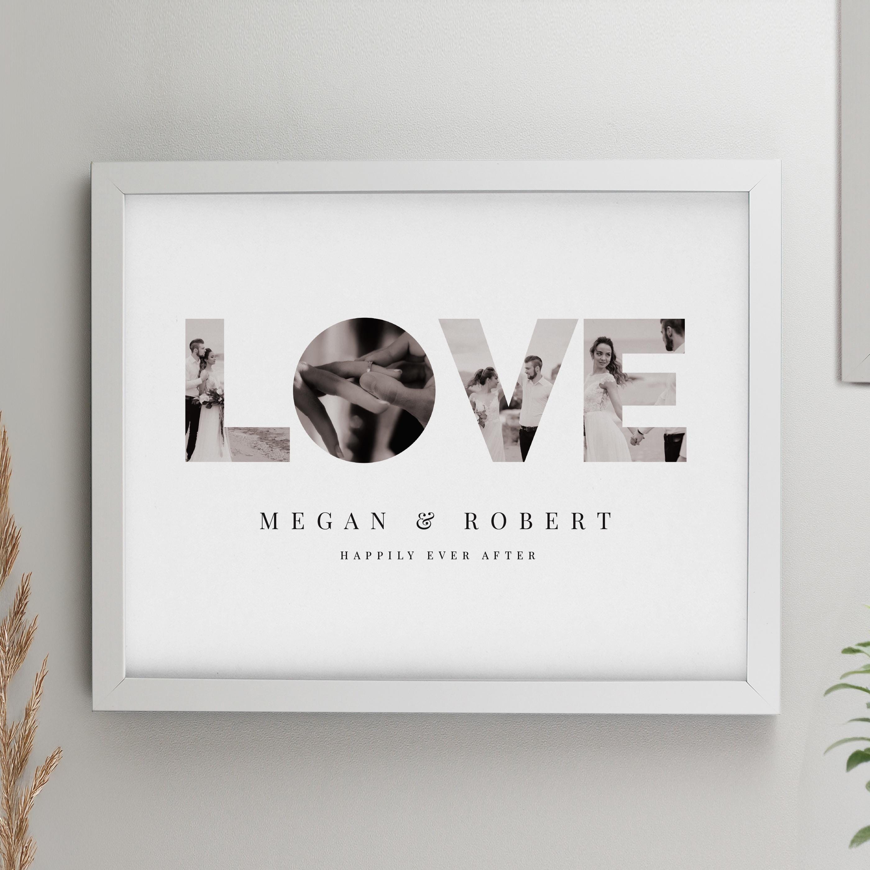 Personalised LOVE Photo Poster Frame