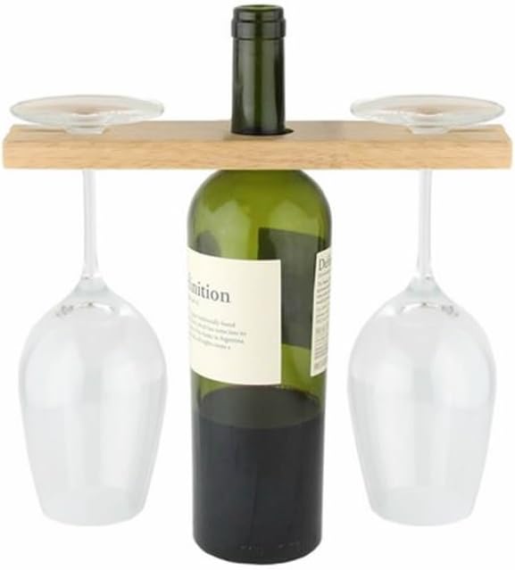 2 Glass Wine Bottle Holder Display Rack