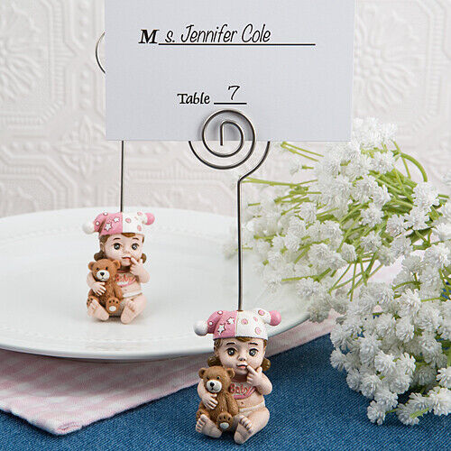 Vintage Baby Girl Design Place Card / Photo Holder