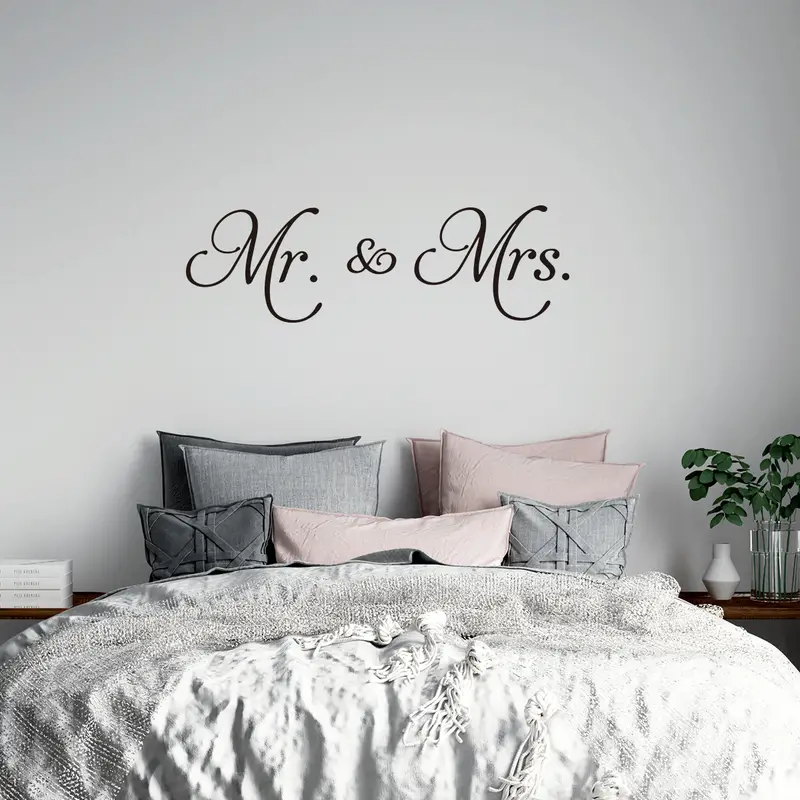 Mr & Mrs Wall Decal Sticker