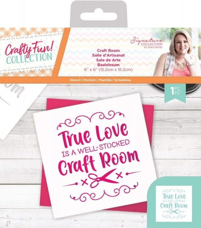 Sara Signature Crafty Fun Stencil - Craft Room