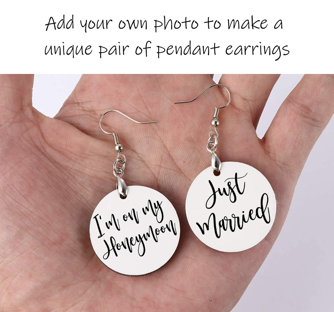 Personalised Photo Pendant Earrings