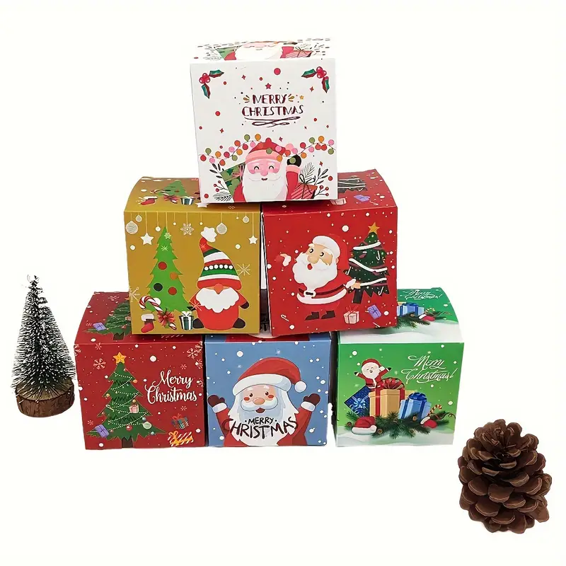 Colourful Christmas Advent Calendar Gift Boxes - Set 24