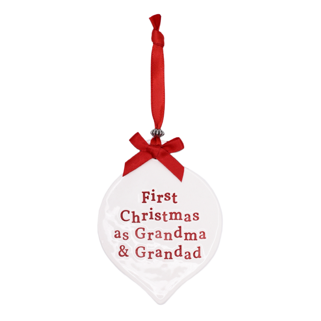 First Christmas as Grandma & Grandad/Grandpa Christmas Decoration