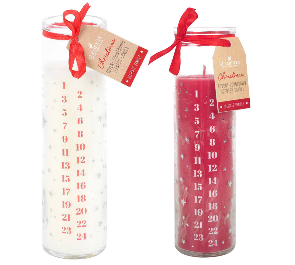 Vanilla Advent Tube Candles