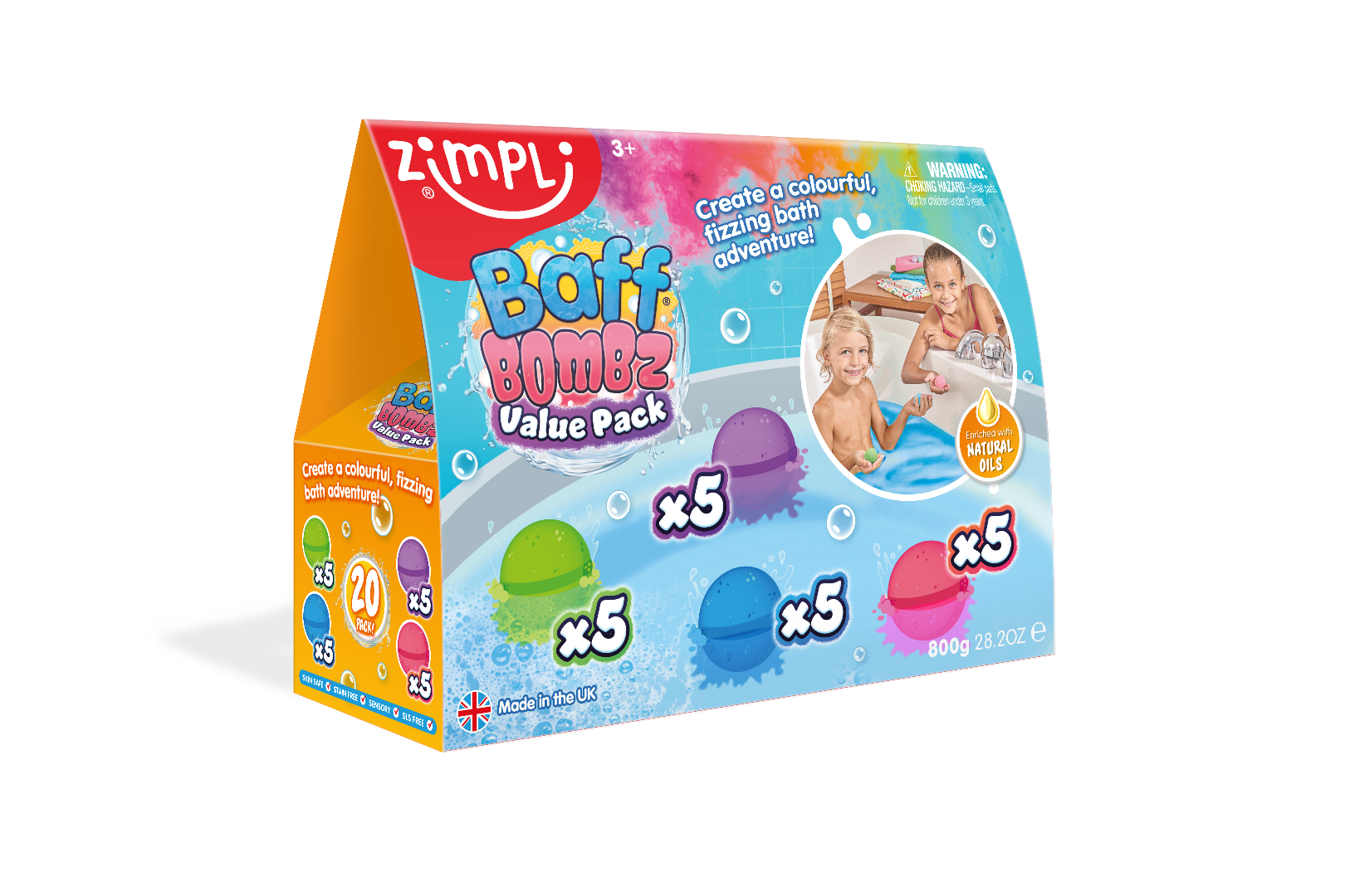 Zimpli Kids Baff Bombz Round Mega Pack - 20 Baff Bombz