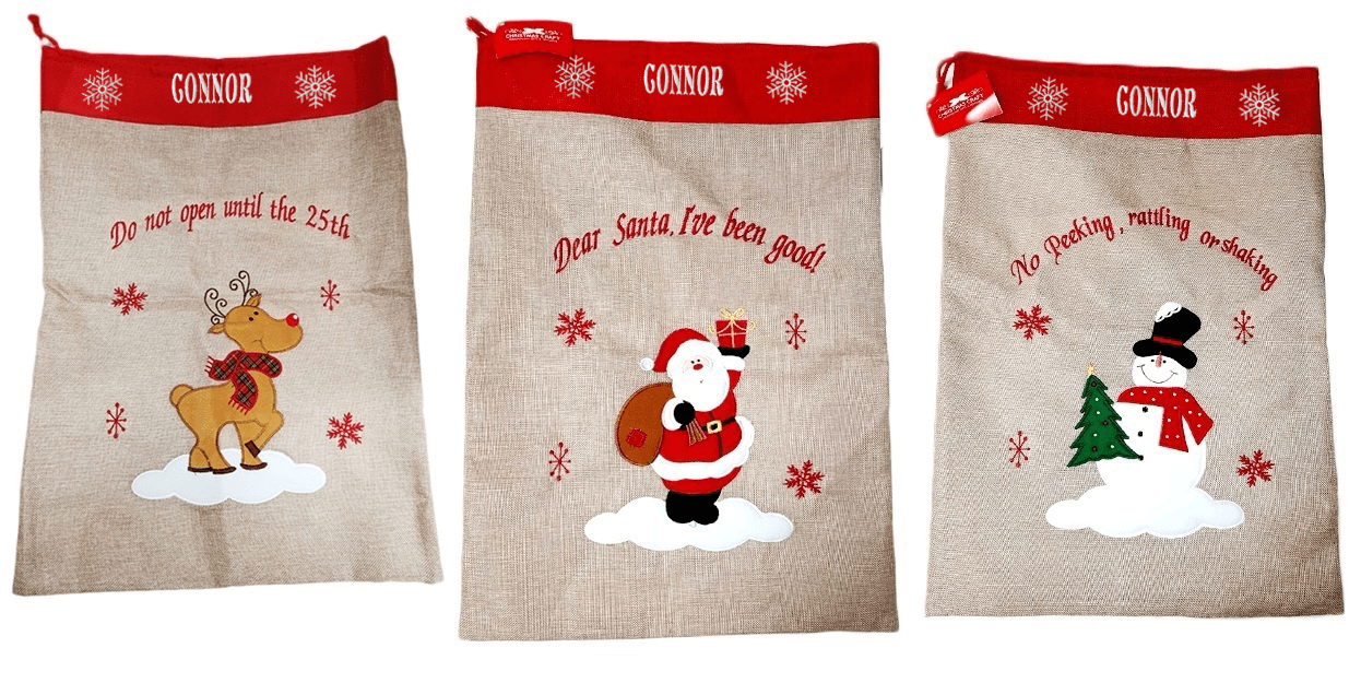 Personalised Large Christmas Santa Present Sack