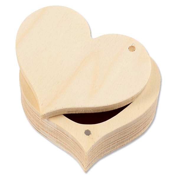 Heart Shaped Wooden Box