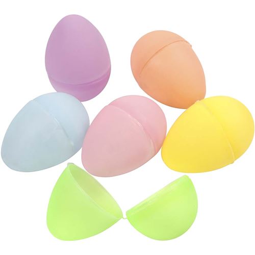 Plastic Coloured Eggs - Pack of 24 Eggs - Easter Crafts & Egg Hunts