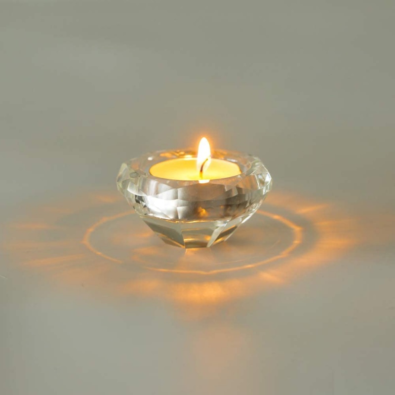 Landon Tyler Handcrafted Crystal Diamond Tealight Holder