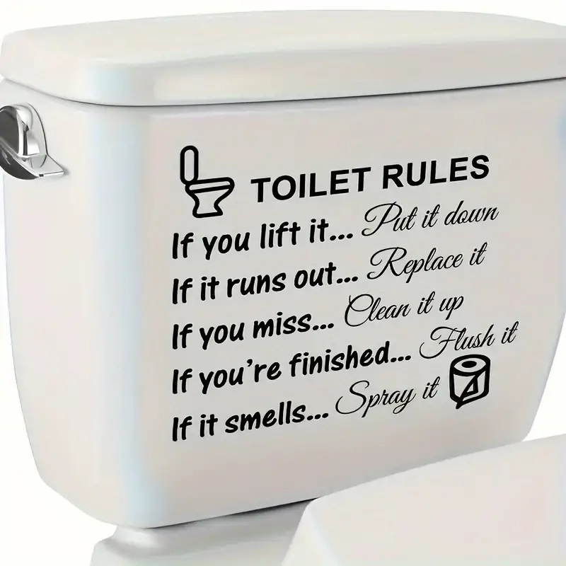 'Toilet Rules' Wall Decoration Decal Sticker