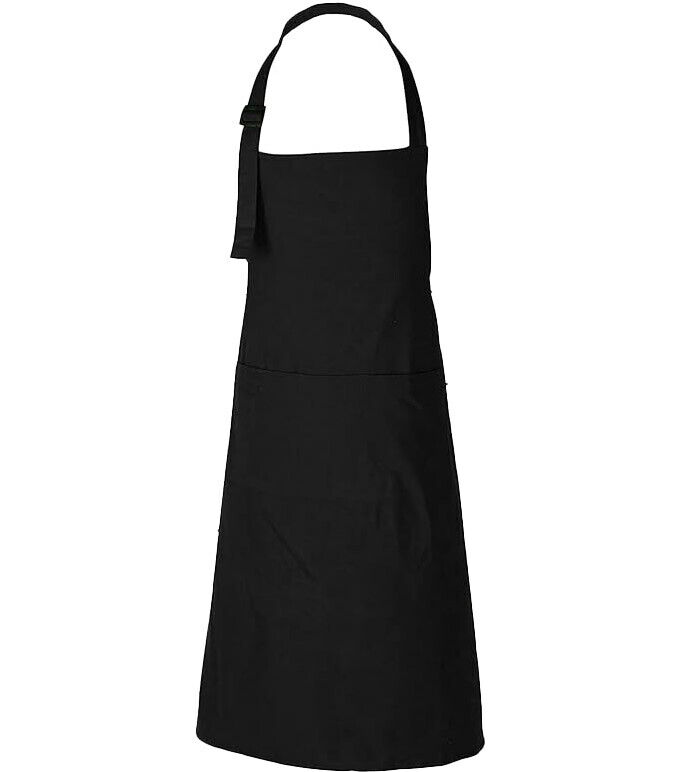 Black Adult Apron, 100% Cotton, Unisex